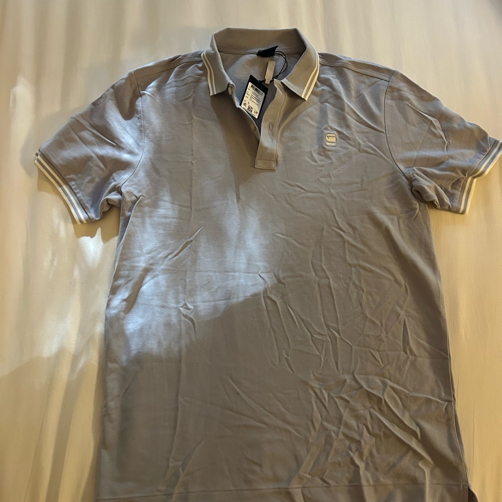 G-STAR RAW pale lilac/gray polo shirt